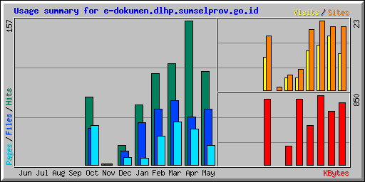 Usage summary for e-dokumen.dlhp.sumselprov.go.id